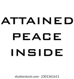 Paz alcanzada dentro de un diseño de tipografía