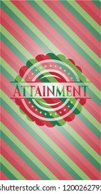 Attainment christmas emblem background.
