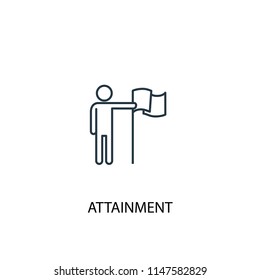 attainment concept line icon. Simple element illustration. attainment concept outline symbol design from success set. Can be used for web and mobile UI/UX