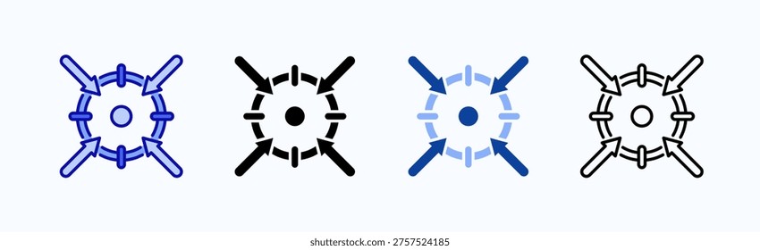 Attainment Icon Sheet Multiple Style Collection Isolated Vector