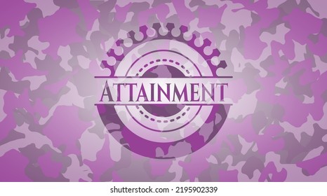 Attainment pink on camo pattern. Vector Illustration. Detailed. 