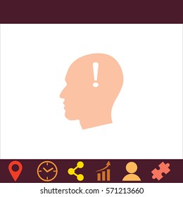 Attantion  icon. Vector design. 