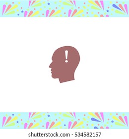 Attantion vector icon on white background. Isolated illustration. Business picture.