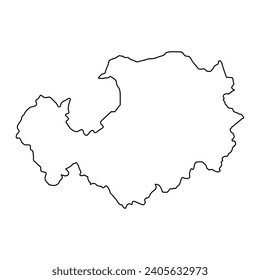 Attapeu province map, administrative division of Lao Peoples Democratic Republic. Vector illustration.