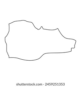 Mapa del distrito de Attard, división administrativa de Malta. Ilustración vectorial.