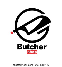 an attempt to butcher a cow or sheep, the knife must be the element used for the work of a butcher. This logo reflects the work of a butcher.