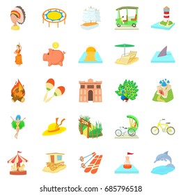 Attempt icons set. Cartoon set of 25 attempt icons for web isolated on white background