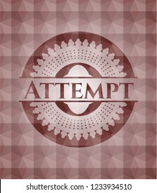 Attempt Red Seamless Geometric Badge.