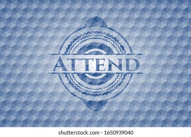Nehmen Sie blaues Emblem mit geometrischem Muster an. Vektorillustration Illustration. Detaillierte Angaben.