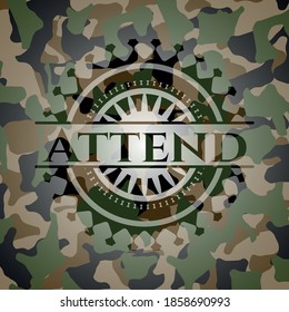 Nehmen Sie am Camo-Emblem teil. Vektorgrafik. Detaillierte Angaben. 