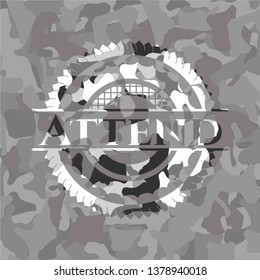 Attend on grey camo pattern