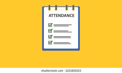 Attendance board with attendance checklist. Survey, survey, board, task list.