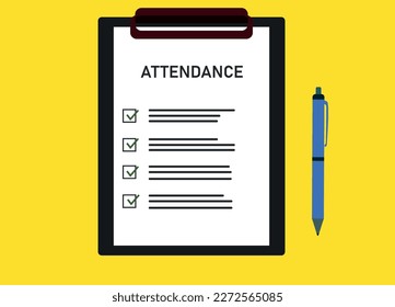 Attendance board of female hand with attendance checklist. Survey, survey, board, task list.
research,development,plan idea concept.
