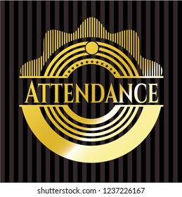 Attendance gold shiny emblem