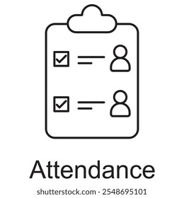 Icono de asistencia, gestión eficiente de la asistencia para el lugar de trabajo y la Educación, seguimiento y monitoreo La importancia de la asistencia precisa