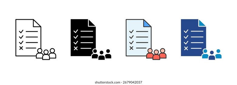 Ícone de Presença Definir Coleção de Vários Estilos