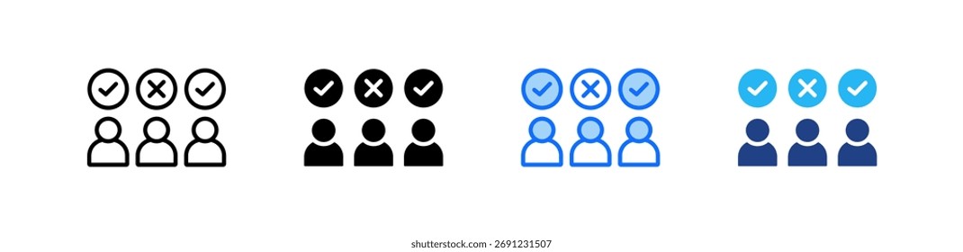 Attendance Icon Set Multiple Style Collection
