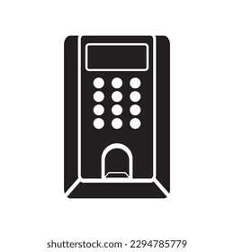 Attendance machine icon,logo illustration design template.