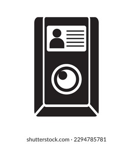 Attendance machine icon,logo illustration design template.