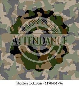 Attendance on camouflage texture
