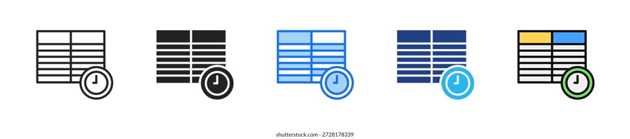 Attendance Tracker Icon Set Multiple Style Collection