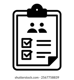 Attendant List Icon Element For Design