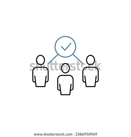 attendees concept line icon. Simple element illustration. attendees  concept outline symbol design.