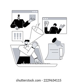 Attention abstract concept vector illustration. Requiring and attracting attention, active listening, take note, learning and concentration, behavior disorder, multitasking abstract metaphor.