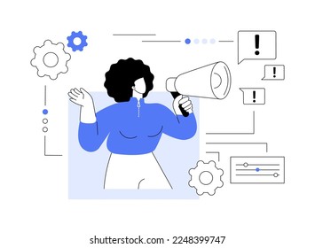 Attention abstract concept vector illustration. Requiring and attracting attention, active listening, take note, learning and concentration, behavior disorder, multitasking abstract metaphor.