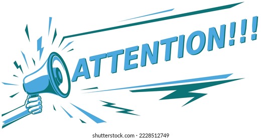 Attention - advertising sign with megaphone