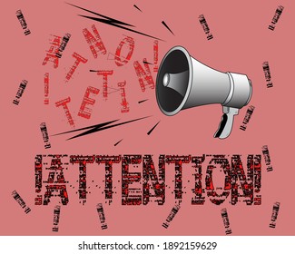 attention alarm caution announcement speaker advertisement