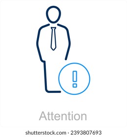Attention and alert icon concept