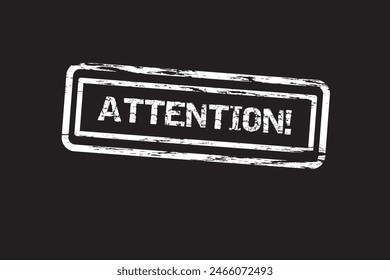 attention alert rubber stamp illustration