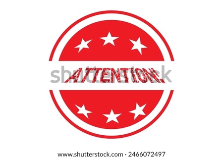 attention alert rubber stamp illustration