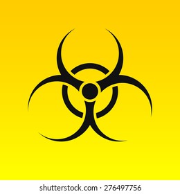 Attention bio hazard sign. Fire symbol vector illustration for your design and presentation.