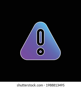 Attention blue gradient vector icon