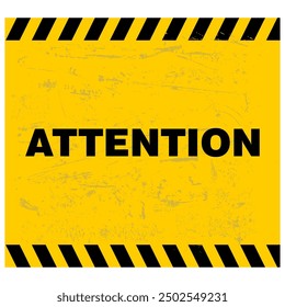 Attention board, sign, label and sticker vector