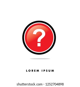 attention button icon vector illustration