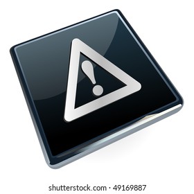 Attention button. vector