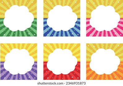 Attention campaign half color background frame colorful set