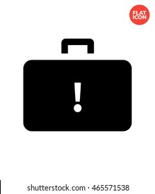 Attention Case Icon Flat Style Isolated Vector Illustration