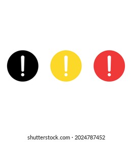 Attention caution icon for apps and web sites
