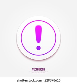 Attention caution sign icon. Exclamation mark. Hazard warning symbol