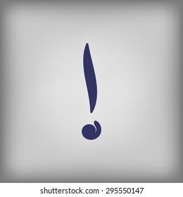 Attention caution sign icon. Exclamation mark. Hazard warning symbol icon 