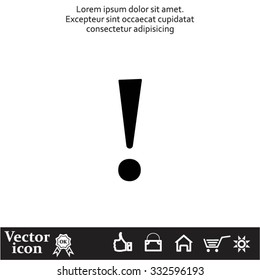 Attention caution sign icon. Exclamation mark. 
