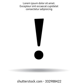 Attention caution sign icon. Exclamation mark. 