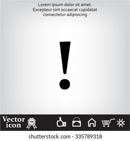Attention caution sign icon. Exclamation mark. 