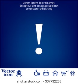 Attention caution sign icon. Exclamation mark. 