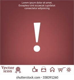 Attention caution sign icon. Exclamation mark. 
