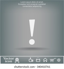 Attention caution sign icon. Exclamation mark. 